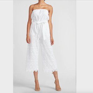 Strapless Lace Culotte Jumpsuit